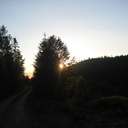 coucher du soleil sur la basse Choinik